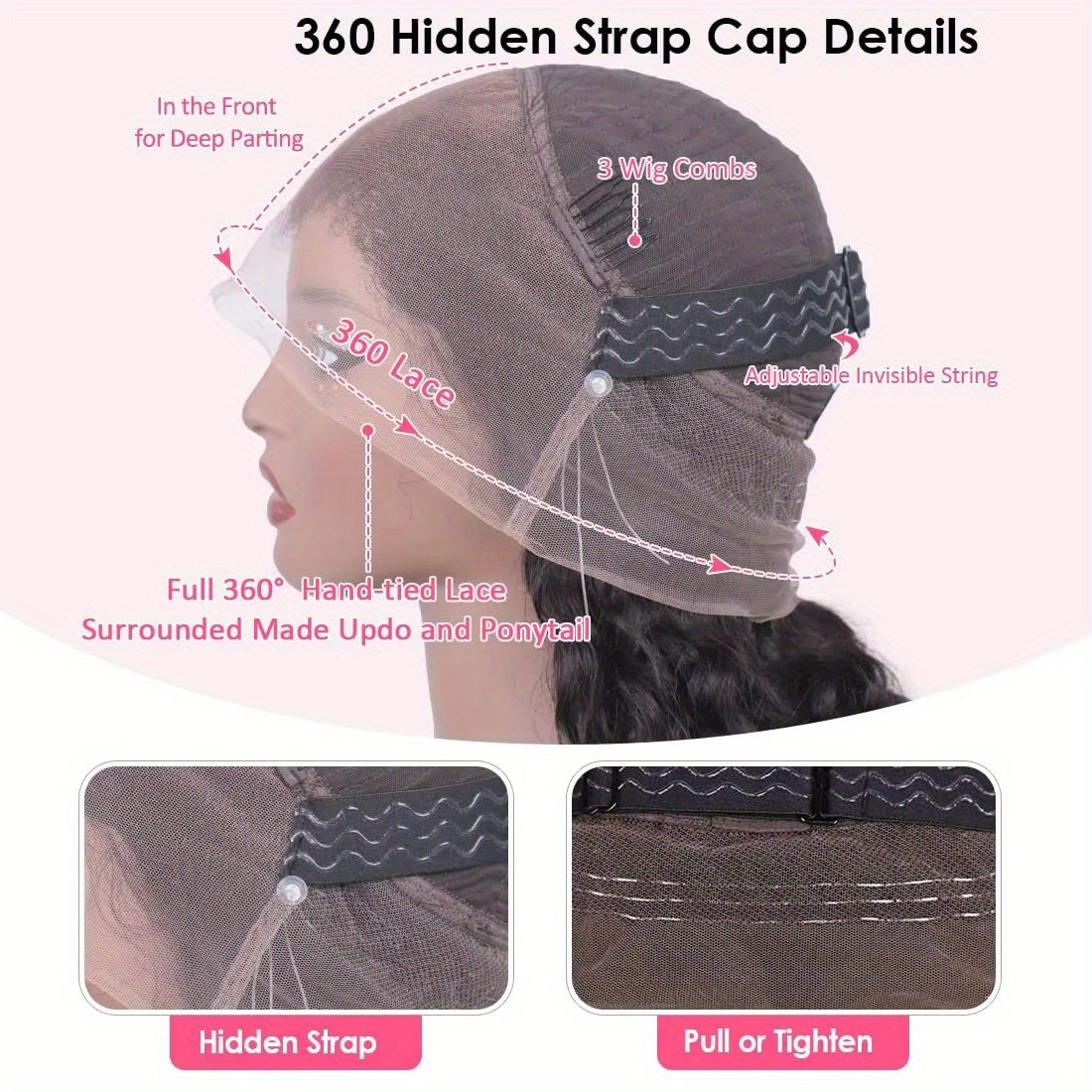 Bossi Hair Lab [Full Lace Human Hair Wig] 360 Full Lace Human Hair Wig | Body Wave 200 Density Invisi Strap HD Pre Plucked Glueless Fit Protective Style July 4th Party-Ready