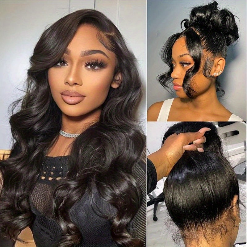 Bossi Hair Lab Invisi-Drawstring 360 Full Lace Wig Transparent Body Wave Lace Frontal Wigs Human Hair Pre Plucked Brazilian Remy Hair Lace Front Wig For Women