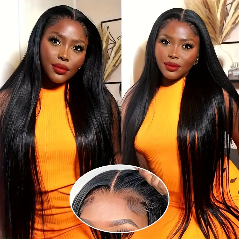 Bossi Hair Lab Pre Cut Glueless Wigs Real Human Hair Put On And Go Bone Straight Human Hair Wigs For Women Pre Plucked 6x4 Ready To Wear Instantly Without Glue 3 Seconds To Wear Glueless Wig 200 Density Transparent Lace Front