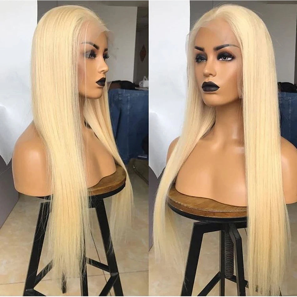 Bossi Hair Lab 13x4 13x6 HD Transparent 613 Blonde Lace Front Human Hair Wigs Tuneful 180% Raw Indian Straight Frontal Human Hair Wigs