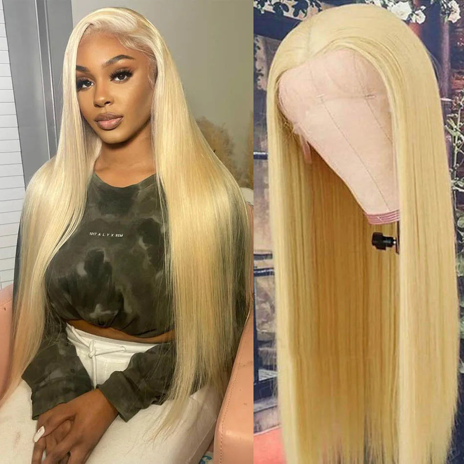Bossi Hair Lab 13x4 13x6 HD Transparent 613 Blonde Lace Front Human Hair Wigs Tuneful 180% Raw Indian Straight Frontal Human Hair Wigs