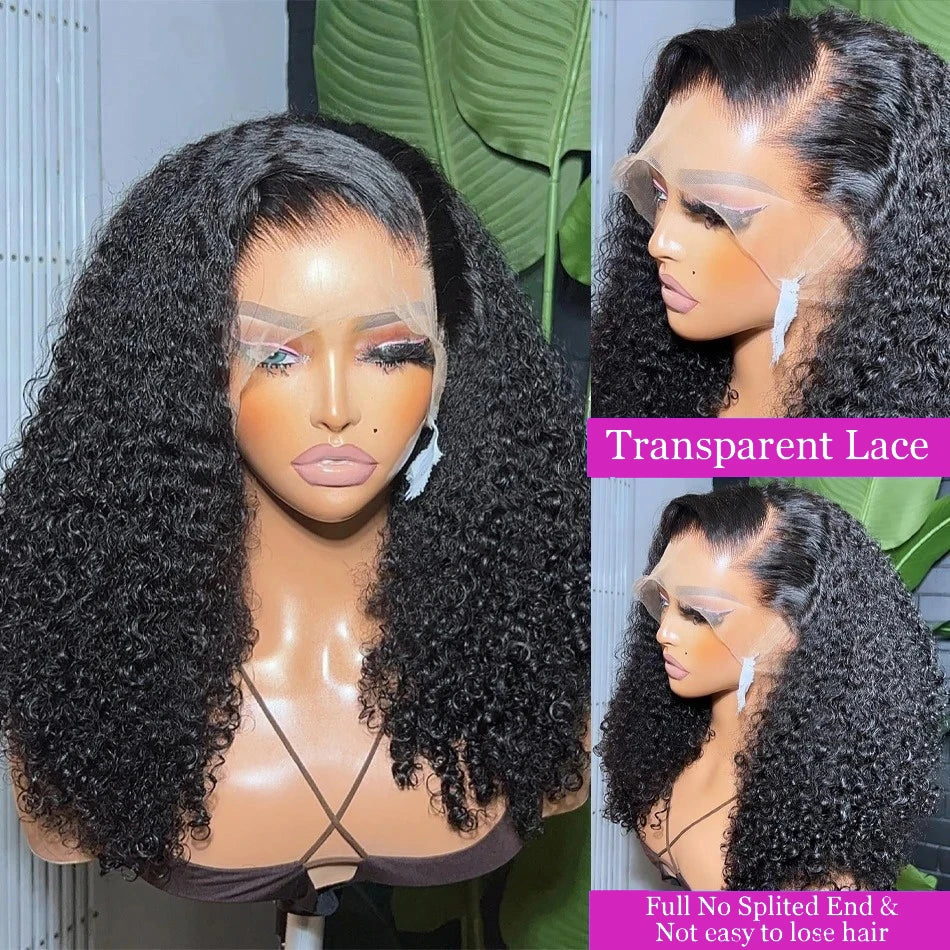 Bossi Hair Lab Deep Wave Bob Glueless Wig Human Hair Ready To Wear Curly Wigs 200 Density 5x5 Closure Pre Cut Lace Preplucked