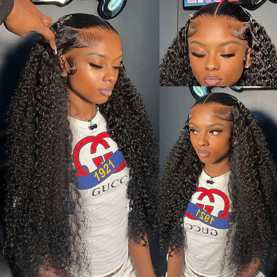 Bossi Hair Lab 30 40 Inch Deep Wave 13x6 HD Lace Front Wig Human Hair 180 Density Loose Water Curly 13x4 Lace Frontal Wigs For Women 100% Hair