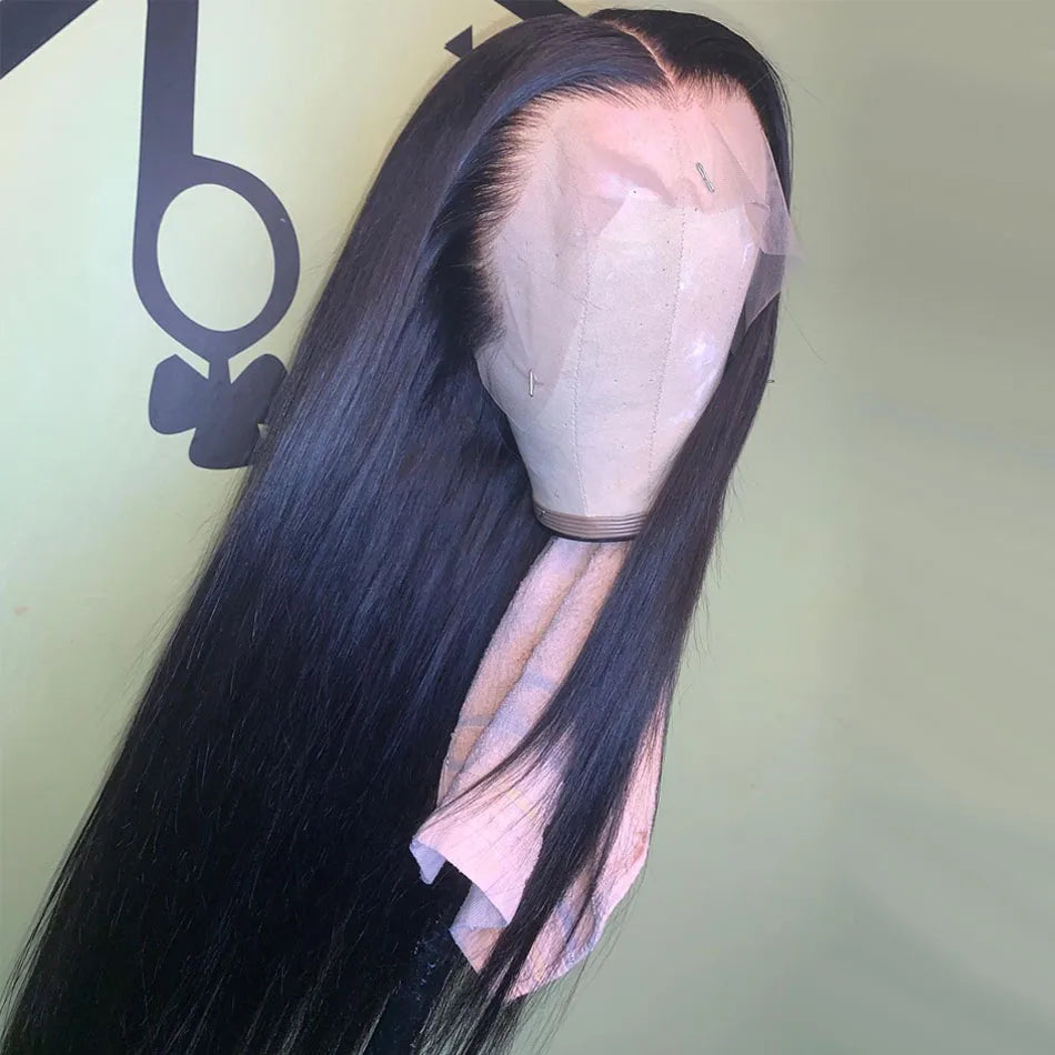 Bossi Hair Lab 13x6 HD Lace Frontal Human Hair Wigs Pre Plucked For Women Peruvian Bone Straight Remy Human Hair Wigs HD Lace Front Wigs 180%