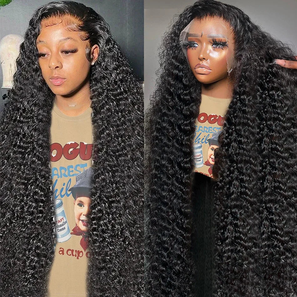 Bossi Hair Lab 30 40 Inch Deep Wave 13x6 HD Lace Front Wig Human Hair 180 Density Loose Water Curly 13x4 Lace Frontal Wigs For Women 100% Hair