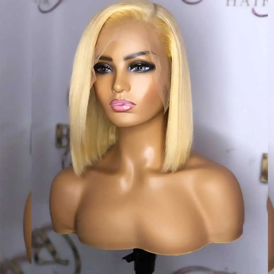 Bossi hair Lab 613 Blonde HD Lace Frontal Human Hair Wigs Bone Straight 13x6 HD Lace Front Wigs For Women Can Be Dyed To Any Colors