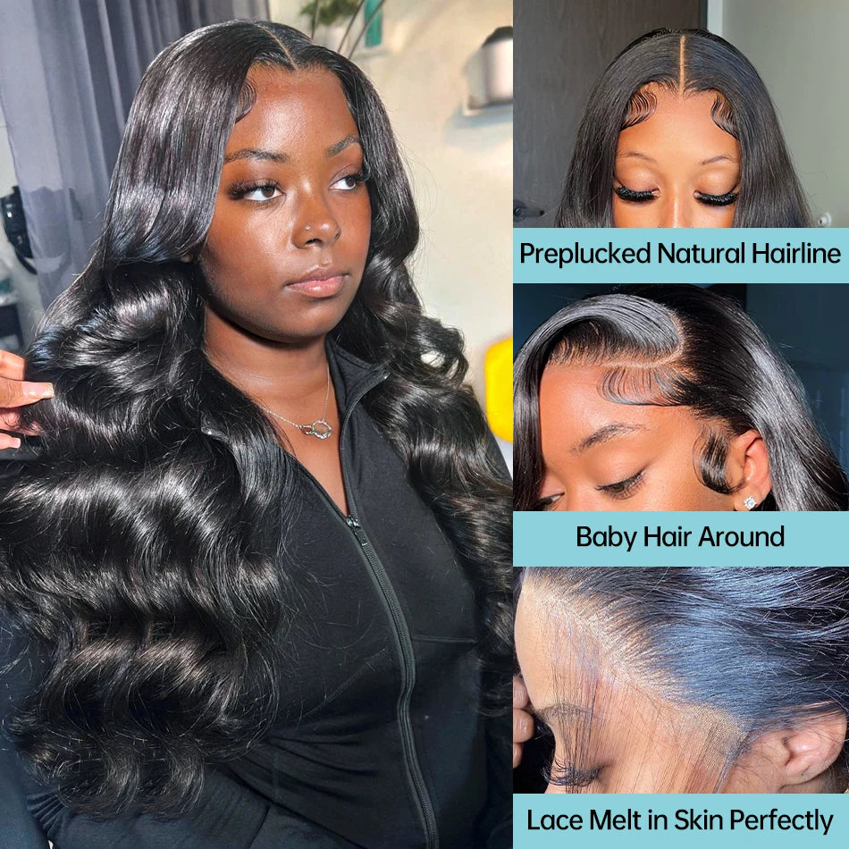 Bossi Hair Lab HD Lace Frontal Wig Human Hair 200 Density 13x4 13x6 Body Wave Lace Front Wigs For Women Brazilian Human Hair Wigs Bling
