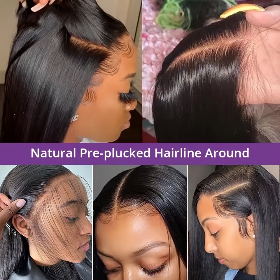 Bossi Hair Lab Pre Cut Glueless Wigs Real Human Hair Put On And Go Bone Straight Human Hair Wigs For Women Pre Plucked 6x4 Ready To Wear Instantly Without Glue 3 Seconds To Wear Glueless Wig 200 Density Transparent Lace Front